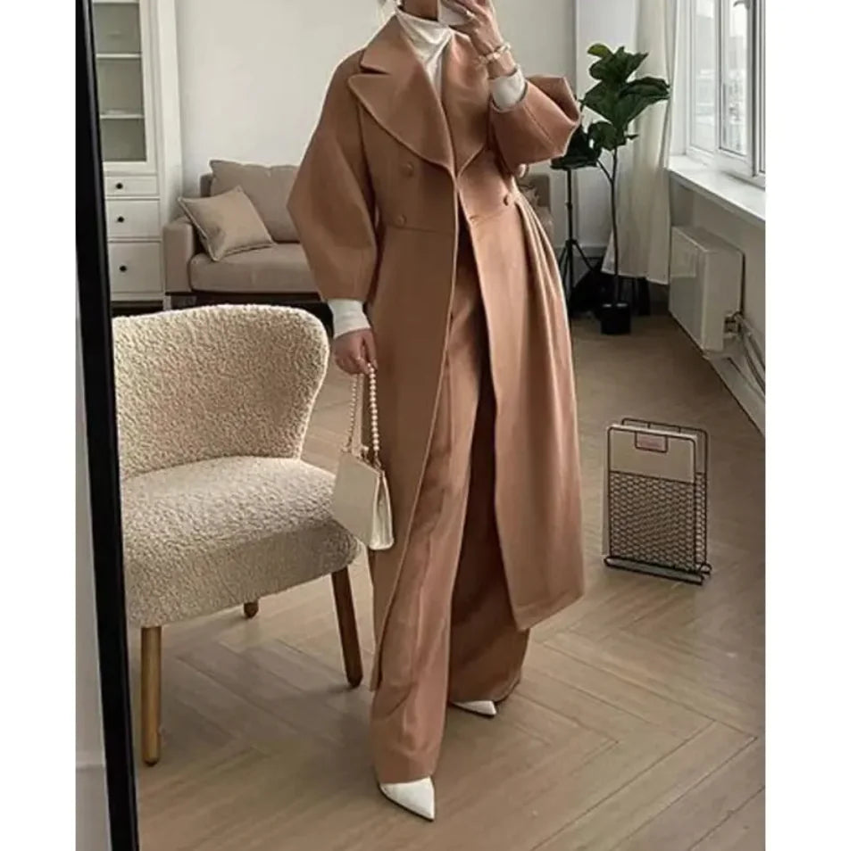 Chaqueta vintage de solapa con mangas farol