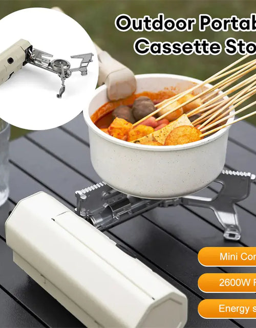 Load image into Gallery viewer, Camping Gas Stove Portable Folding Cassette Stove Outdoor Hiking BBQ Travel Cooking Grill Cooker Gas Burner Food Heating Tool Kitchen Gadgets
