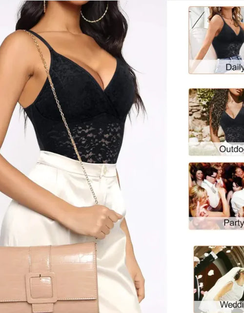 Load image into Gallery viewer, Women's Lace Body Shaping Corset – Beautiful Back Shapewear Jumpsuit
