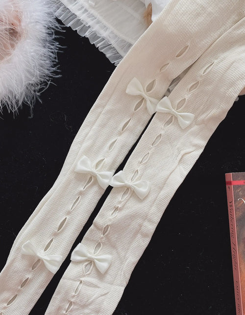 Charger l'image dans la visionneuse de galerie, Collant fin taille unique avec nœud
