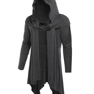 mens cardigan sweater mens sweater cardigan Mens Casual Long Sleeve Shawl Collar Cardigan Supersoft mens cardigan long men cardigan hoodie Shawl-Collar Mens long-sleeved hooded cardigan