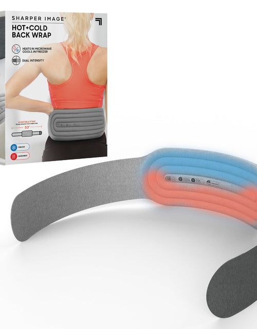 Cargar imagen en el visor de la galería, Sharper Image® Hot + Cold Back Wrap Adjustable Fit Soothing Heat &amp; Revitalizing Cold Therapy Portable Ice Pack Workout Soreness Recovery Compression Lumbar Heating Pad Period Cramp Pain Relief
