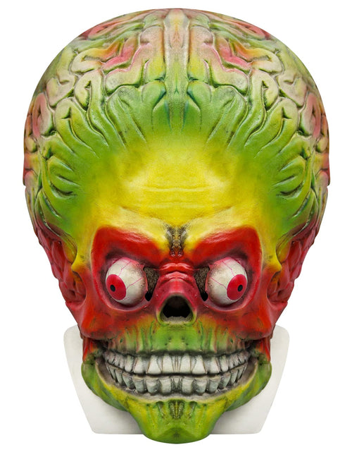 Load image into Gallery viewer, Lyxaof Mars Attacks Mask Realistic Brain Alien Mask Full Head Monster Headwear Scary Halloween Cosplay Costume Prop for Adult (Alien Brain)
