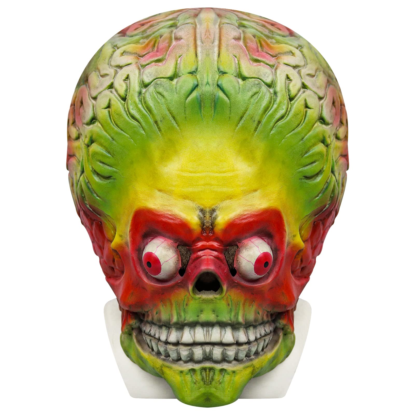 Lyxaof Mars Attacks Mask Realistic Brain Alien Mask Full Head Monster Headwear Scary Halloween Cosplay Costume Prop for Adult (Alien Brain)