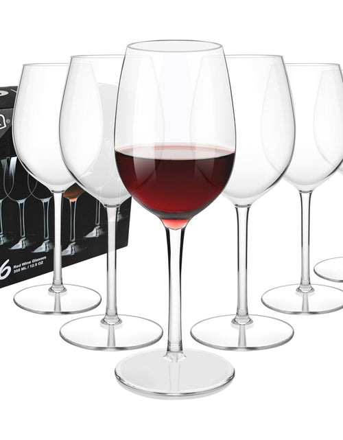 Load image into Gallery viewer, MICHLEY Floating Wine Glasses for Pool Unbreakable Tritan Plastic Red Wine Glasses with Stem Poolside Floating Cups 12.5 OZ Dishwasher Safe Set of 6
