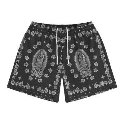 MECH-ENG Mens Graphic Shorts Boxing Athletic Prints Shorts Running Workout Casual Mesh Drawstring Shorts(Black X-Large)
