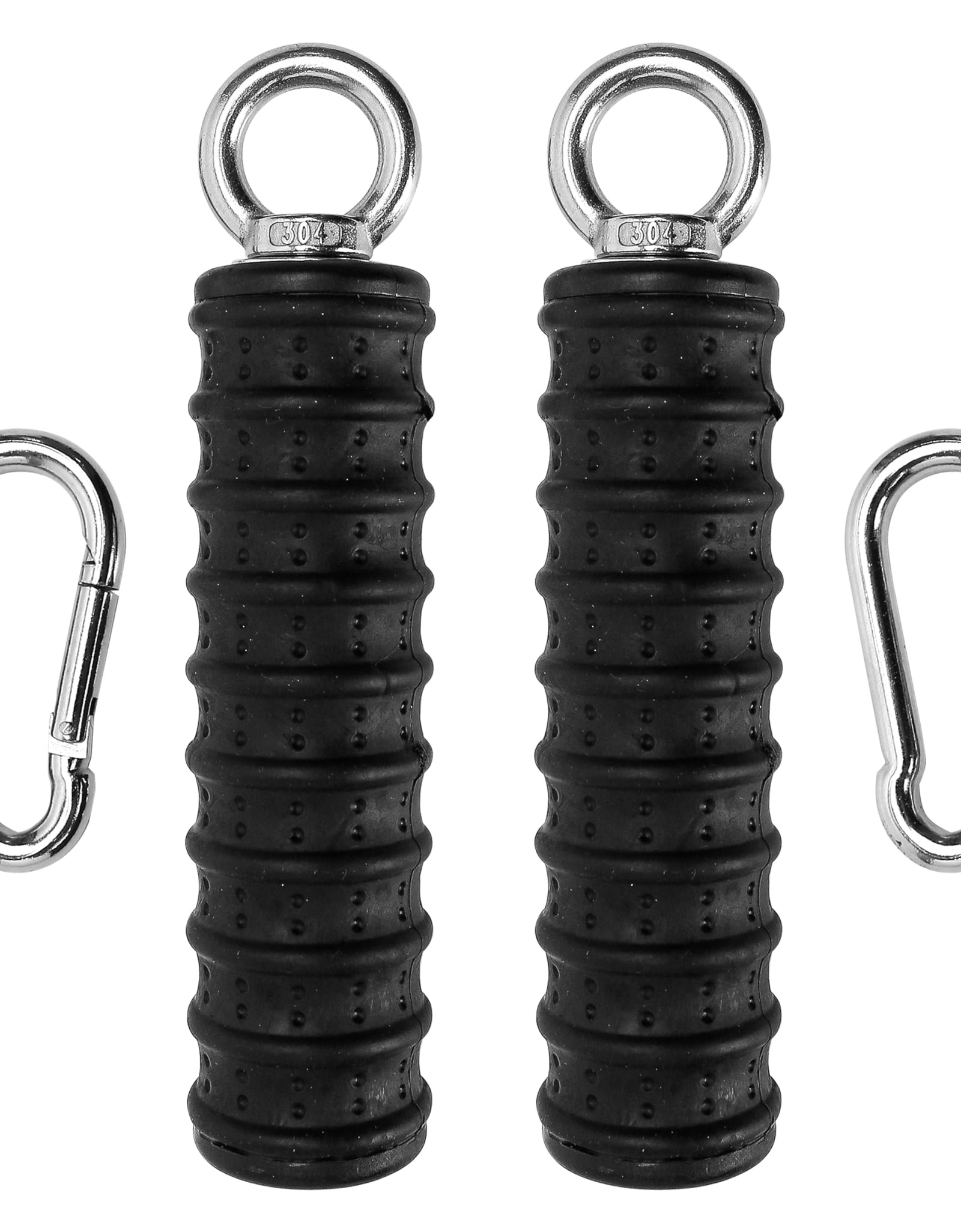 2Pcs Ergonomic Single Handle Tricep Attachment Cable Machine Maximum Advantage Grip Attachments Pull Up Rope Rope Arm Pulldown Bar Workout Strength Hand Grips for Gym (2 Carabiners Included)