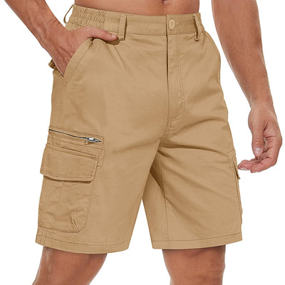 TACVASEN Mens Shorts Cargo Shorts Casual Work Shorts Tactical Short Golf Shorts Cotton Shorts Stretch Waist Shorts Khaki 40