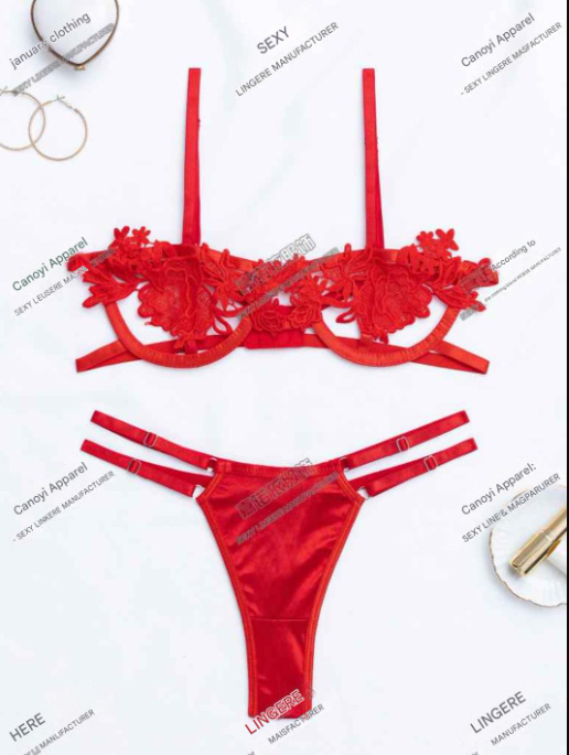 Lace Overlay Bustier Set - Lingerie Collection