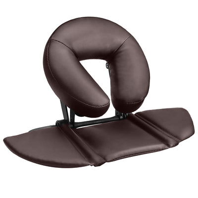 EBANKU Mesa de Masaje Cojín de Cuna Facial Soporte Facial Kit de Masaje de Mesa Ajustable Reposacabezas de Mesa de Masaje Almohada Facial con Plataforma para Silla de Masaje Cama de SPA (Marrón)