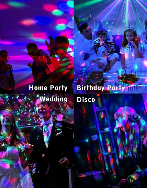 Cargar imagen en el visor de la galería, Luces de discoteca, estroboscópicas, LED, bola de DJ, bombilla activada por sonido, lámpara de decoración para baile

