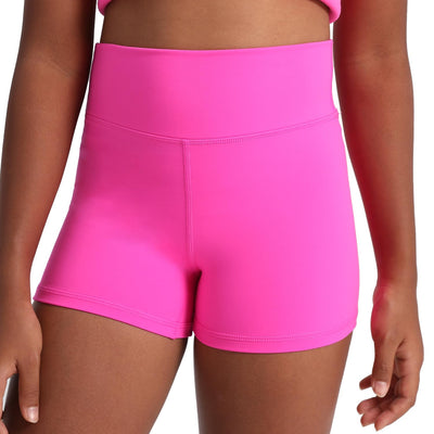 MCEDAR Girls Biker Shorts High Waisted Yoga Athletic Volleyball Shorts Soft Dance Shorts 031-Hot Pink-CM