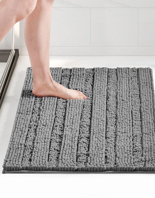 Cargar imagen en el visor de la galería, Deconovo Grey Bathroom Rugs - Small Bathroom Mat Extra Soft Plush Bathroom Rugs Non Slip Bath Mats for Bathroom Absorbent Thick Indoor Door Mat Premium Bath Rugs 17"x 24"
