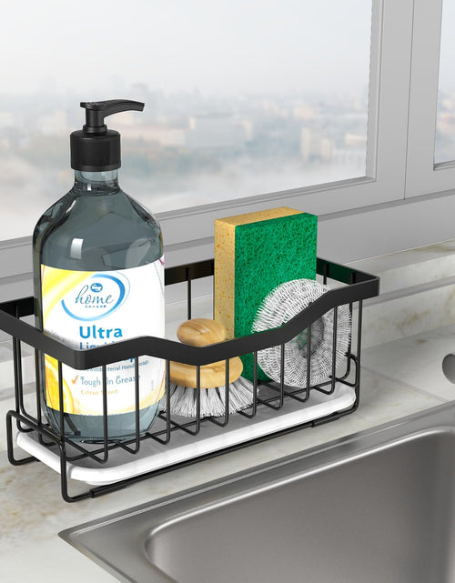 Load image into Gallery viewer, Maifan Kitchen Sink Caddy Sink Organizer Sponge Caddy Holder for Kitchen Sink Stainless Steel Rustproof Dish Kitchen Caddy Brush Holder with Drain Tray for Kitchen Countertop Storage Gadgets
