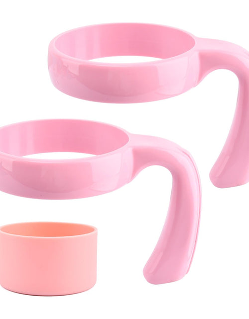Cargar imagen en el visor de la galería, Asa Antideslizante para Vaso Térmico de 20oz, Agarre para Taza de Viaje, Soportes de Taza para Vasos Térmicos Aislados al Vacío, Compatible con Portavasos de Coche, Agarre Mejorado para Vasos Térmicos (Rosa)
