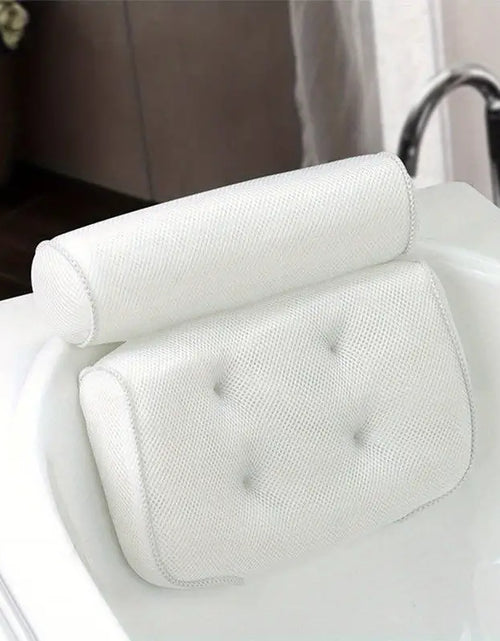 Cargar imagen en el visor de la galería, 3D Mesh Spa Bath Pillow with 6 Suction Cups for Support
