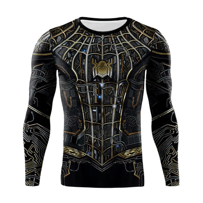 jiazery QZ Mens Super Hero Base Layer Underwear Cool Dry Long Sleeve Compression Shirt Sports T-Shirt (012 XXL)
