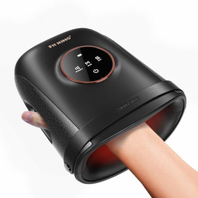 FIT KING Cordless Hand Massager with Compression & Heating Fingers Wrap Massage for Arthritis Pain and Carpal Tunnel Large Space for Both Men and Women Ideal Gift