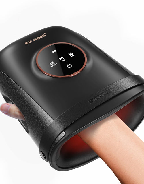 Cargar imagen en el visor de la galería, FIT KING Cordless Hand Massager with Compression &amp; Heating Fingers Wrap Massage for Arthritis Pain and Carpal Tunnel Large Space for Both Men and Women Ideal Gift
