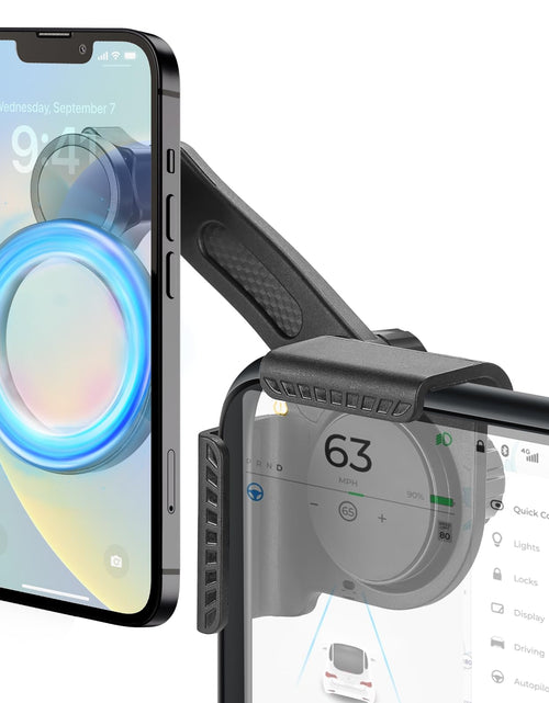 Load image into Gallery viewer, for Tesla Phone Mount, Magsafe Strongest Magnetic Tesla Phone Holder for Tesla Model 3/Model Y/Cybertruck Accessories 2024, No Glue for Car Phone Mount for Tesla with Magnetic Ring Fits for All Phone

