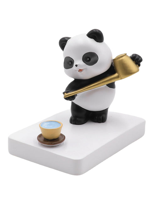 Cargar imagen en el visor de la galería, Cute Cell Phone Stand for Desk Portable Mobile Phone Stand Holder Animals Office Phone Stand Panda Smartphone Holder for Desk Home Ornament (Tea Panda)
