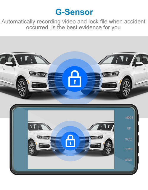 Load image into Gallery viewer, HD 1080P Car Dual Lens Dash Cam 4" DVR Recorder Front &amp; Rear Camera Night Vision

