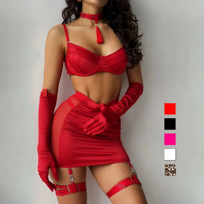 Lingerie de mode à franges en satin DIER pour femmes