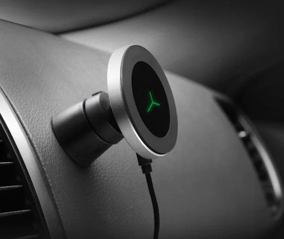 Chargeur sans fil magnétique Qi pour voiture avec support de grille d'aération