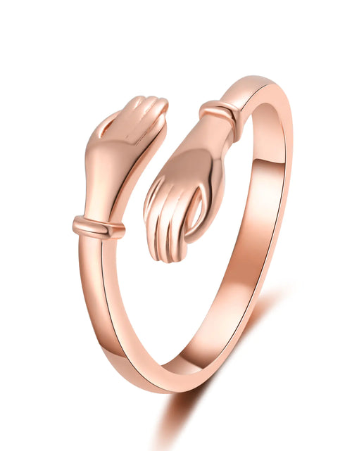 Load image into Gallery viewer, Adjustable Romantic Hands Hug Fashion Ring
