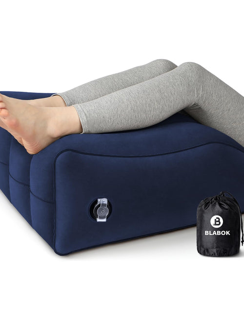 Cargar imagen en el visor de la galería, Wedge Pillow for Sleeping - Inflatable Leg Elevation Pillow for SwellingCirculationLeg &amp; Back Pain ReliefLeg Support PillowLeg Wedge Pillows for After AurgeryHipFootAnkle Recovery (Blue)
