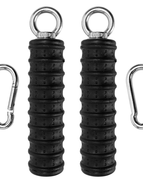 Load image into Gallery viewer, 2Pcs Ergonomic Single Handle Tricep Attachment Cable Machine Maximum Advantage Grip Attachments Pull Up Rope Rope Arm Pulldown Bar Workout Strength Hand Grips for Gym (2 Carabiners Included)
