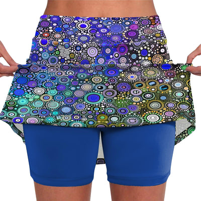 FlekmanArt Biker Shorts for Women Tennis Skirt Womens Skorts Knee Length Shorts Women Denim Skort Womens Golf Skirt Biker Shorts Biker Shorts with Pockets Shorts for Women（2-MulticolorMedium）