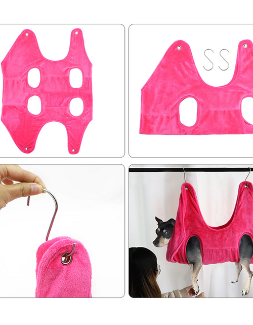 Load image into Gallery viewer, Portable Pet Dog Cat Grooming Hanging Hammock Harness Breathable Groom Helper US
