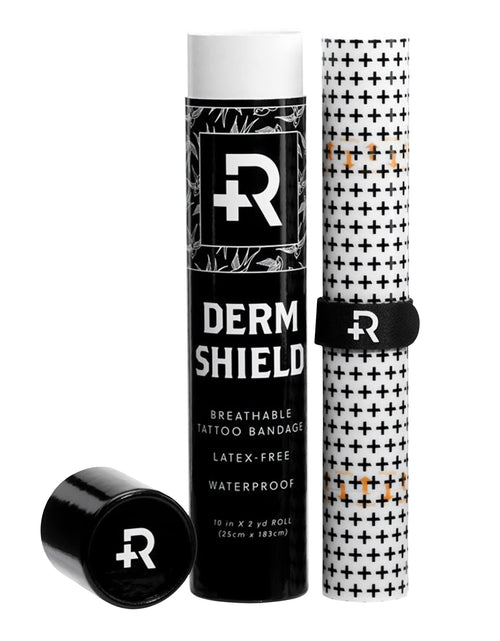 Load image into Gallery viewer, Recovery Aftercare Derm Shield Tattoo Aftercare Bandage Roll - Waterproof Adhesive Bandages Transparent Matte Film - 10 Inches x 2 Yards

