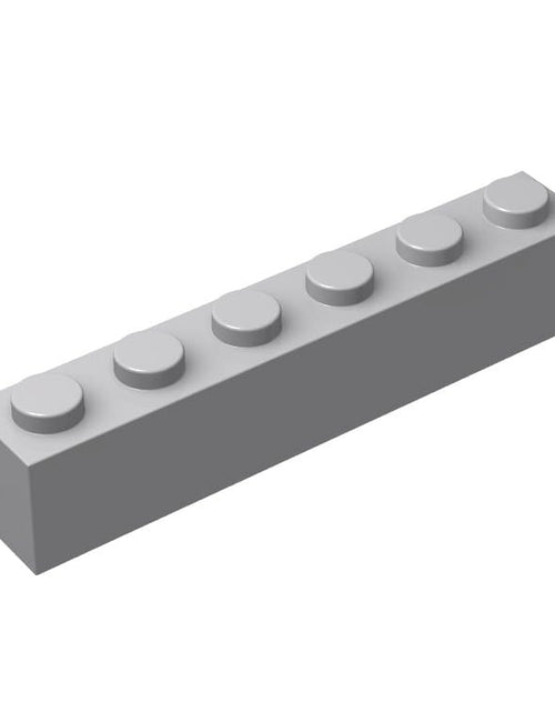 Load image into Gallery viewer, Light Gray 1x6 Bricks Bulk 100 Piece Classic Building Bricks 1x6 Compatible with Lego Parts and Pieces(Color:Light Gray)
