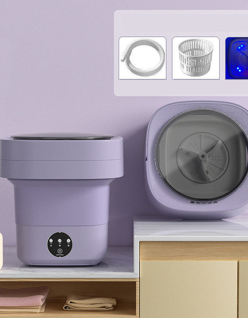 Charger l'image dans la visionneuse de galerie, Mini Foldable Washing Machine Portable Mini Socks Underwear Panties Washing Machine Big Capacity 3 Models With Spinning Dry Gadgets
