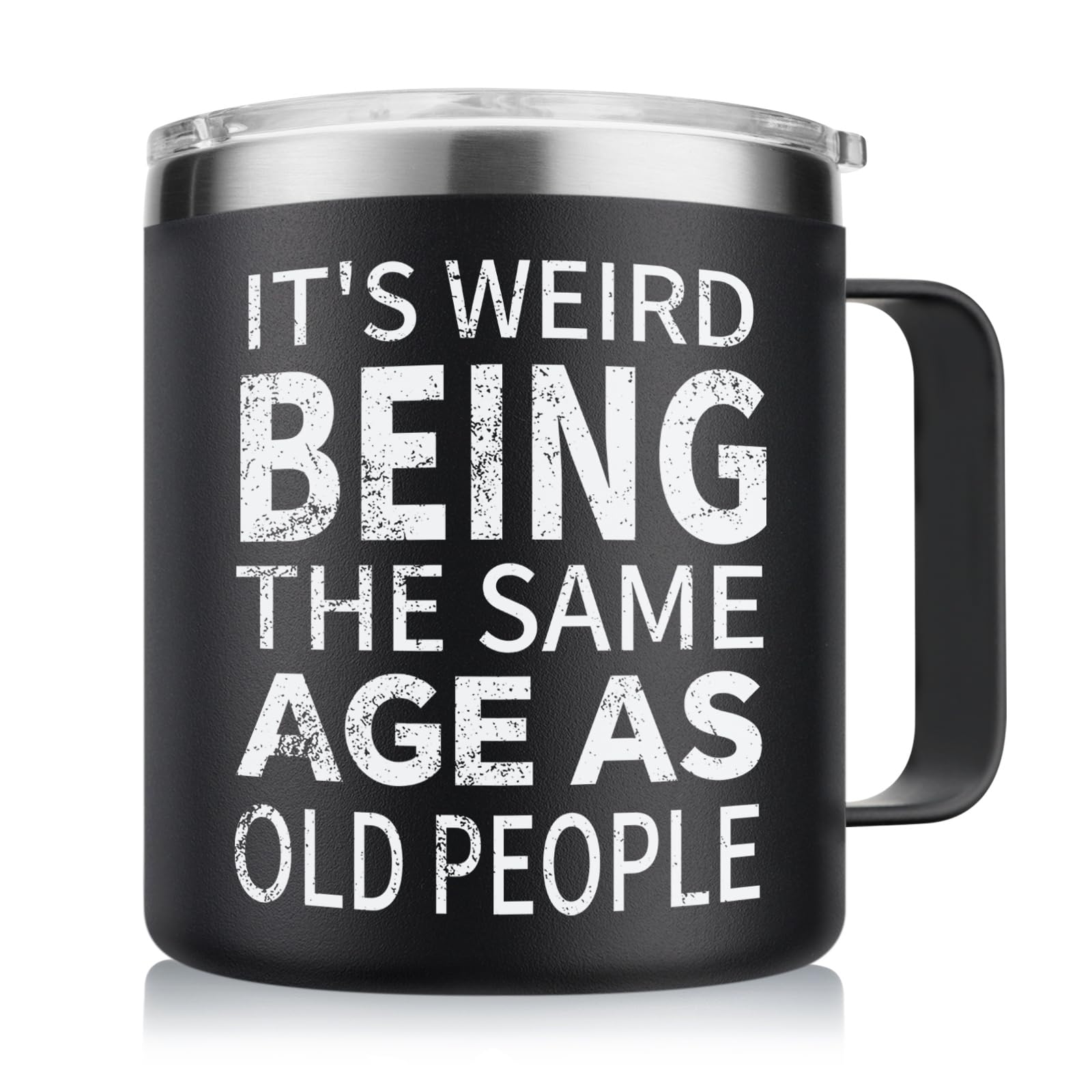 NOWWISH Valentines Day Gifts for Men - Men Coffee Mug - Funny Birthday Gifts for Him Husband Grandpa Dad Father (14oz Black)