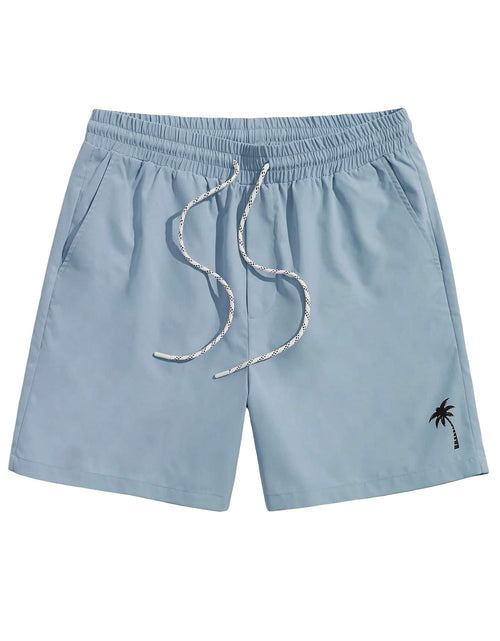 Load image into Gallery viewer, GORGLITTER Mens Letter Graphic Track Shorts Drawstring Waist Summer Workout Shorts Medium Blue Small
