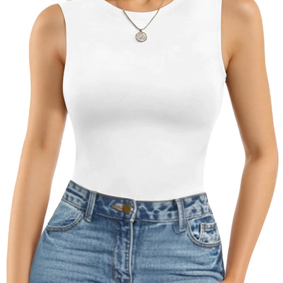Body sin mangas con cuello redondo para mujer MANGOPOP