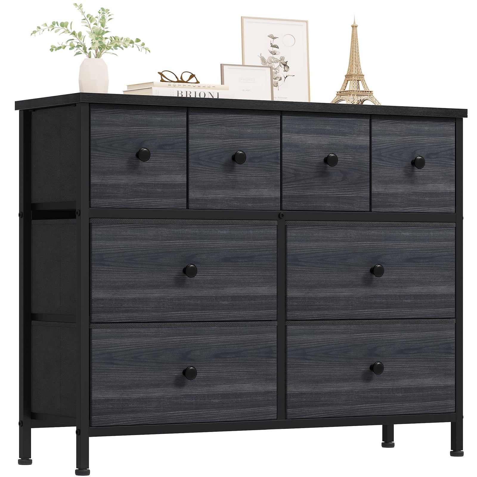 YITAHOME Dresser for Bedroom Wide Fabric Dresser with 8 Drawers Large Bedroom Dresser for Storage and Organization Drawer Chest for Closet Living Room Hallway Office