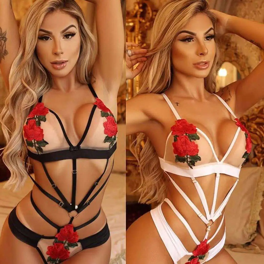 Top de lencería bordado de moda para mujer