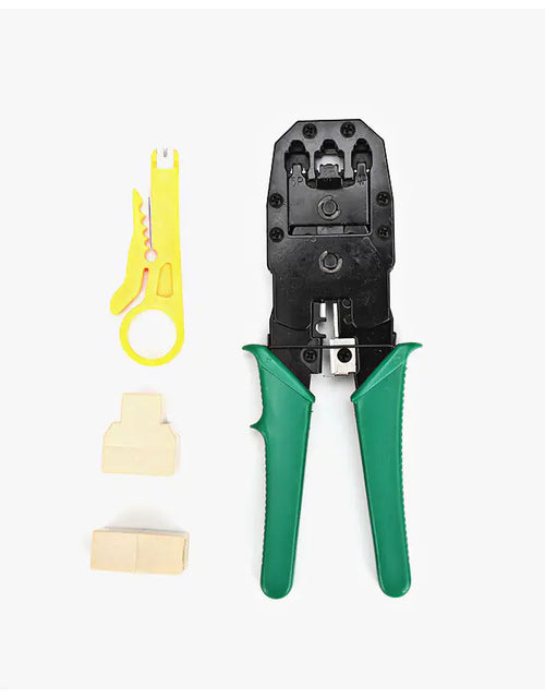 Charger l'image dans la visionneuse de galerie, Kit d'outils pour réseau domestique avec pince à sertir et testeur
