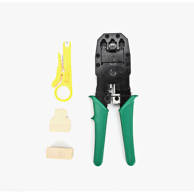 Kit d'outils pour réseau domestique avec pince à sertir et testeur