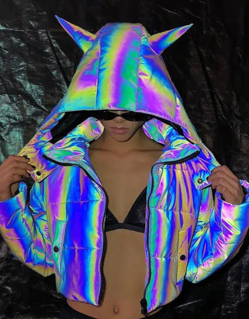 Load image into Gallery viewer, Reflective Jacket, Warm Coat, Women's Cotton Padded Jacket
