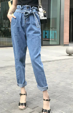 Load image into Gallery viewer, Harem Pants, Baggy Pants, Denim Harem Trousers
