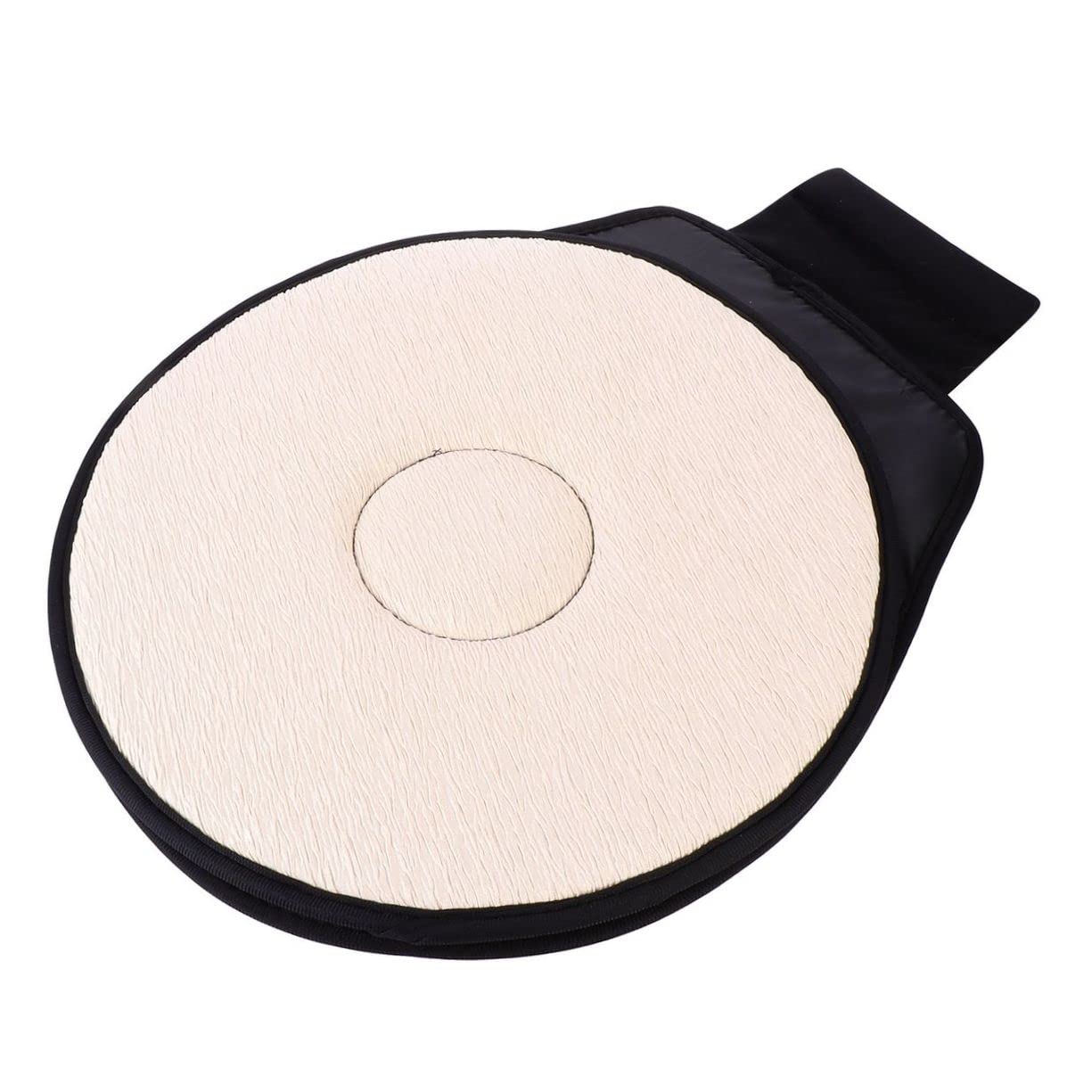 Homoyoyo 360 Cojín Giratorio para Coche, Cojín Redondo para Asiento, Almohada Donut, Cojín para Asiento de Vehículo, Cojín para Coche, Tejido Tipo Sándwich, Beige, Cojín de Ayuda, Cojín Giratorio para Almohadilla de Asiento de Coche