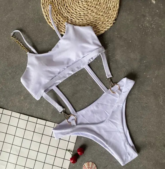 2020 Trendy Swimwear: Chain Bikini & One-Piece Set