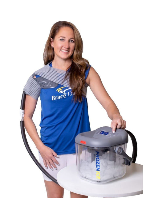 Load image into Gallery viewer, Brace Direct Frozen Ice Circulation Therapy Machine - Shoulder Knee Ankle and Back Pain Post Surgery Cryotherapy for Joint Pain Sore Muscles Post Workout Tendonitis and Inflammation
