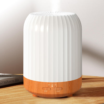 BDXXJ Essential Oil Diffuser for Bedroom Quiet Humidifiers for Home Ultrasonic 250ML Small Aromatherapy Diffuser 7 LED Color Safety Auto-Off Timer for Baby Bedroom Hotel Plant Wood Pattern