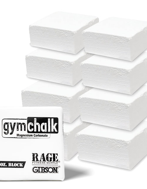 Load image into Gallery viewer, Gibson Gymnastic Powder Chalk Block Premium Taiwan Gymnastics Chalk Blocks Pack of 8 Chalk Blocks Magnesium Carbonate Weightlifting Rock Climbing Powder Chalk 1Lb (8 Blocks x 2oz)
